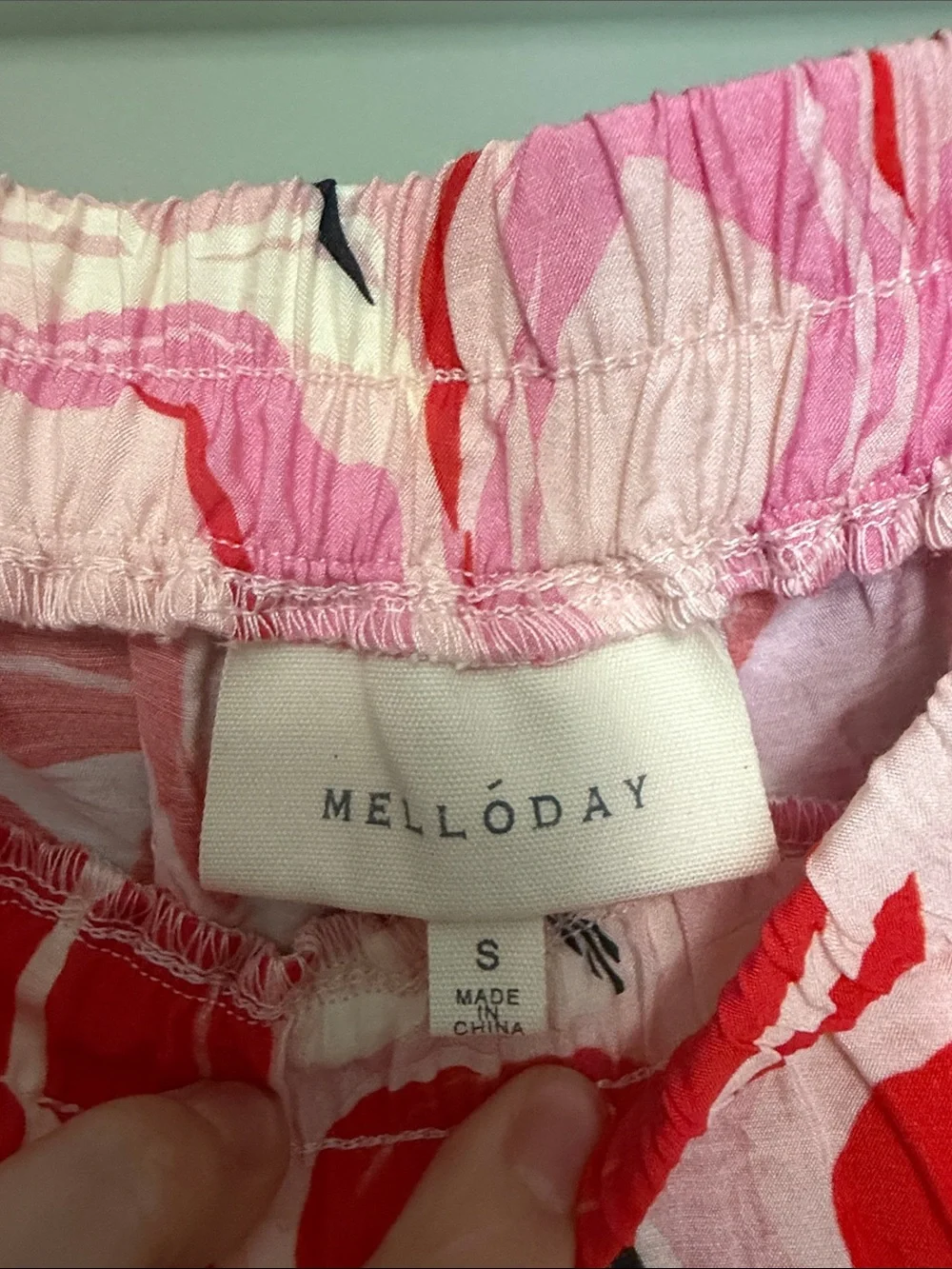 NWOT Melloday 2-Piece Floral Matching Set Pink Wide Leg Pants & Blouse